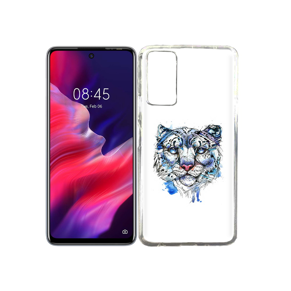 

Чехол MyPads Tocco для Tecno Pova 2 водяной тигр, Прозрачный, Tocco