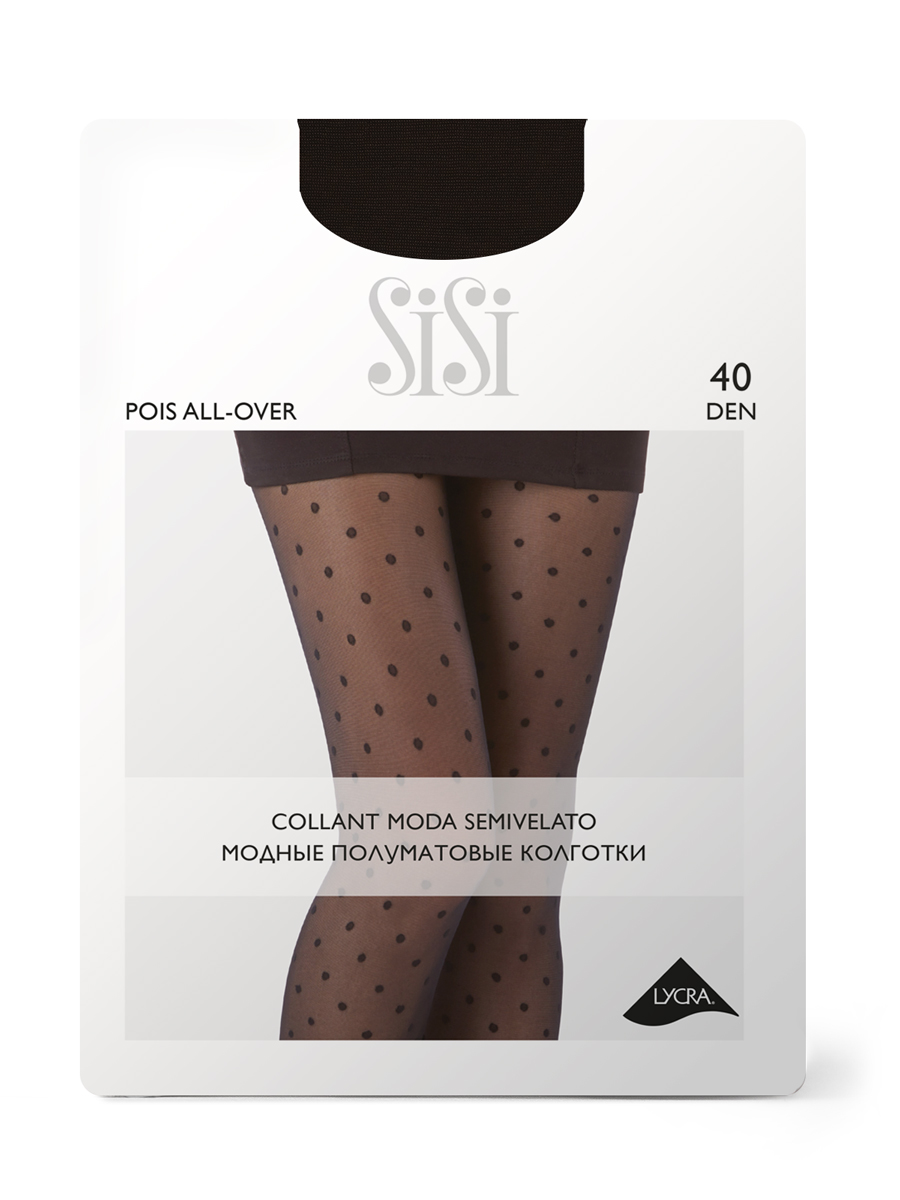 

Колготки Sisi POIS ALL OVER 40 moka, Коричневый, POIS ALL OVER 40 (крупный горошек)