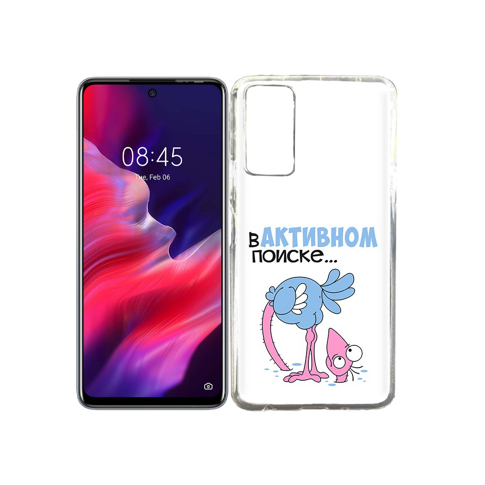 

Чехол MyPads Tocco для Tecno Pova 2 в активном поиске, Прозрачный, Tocco