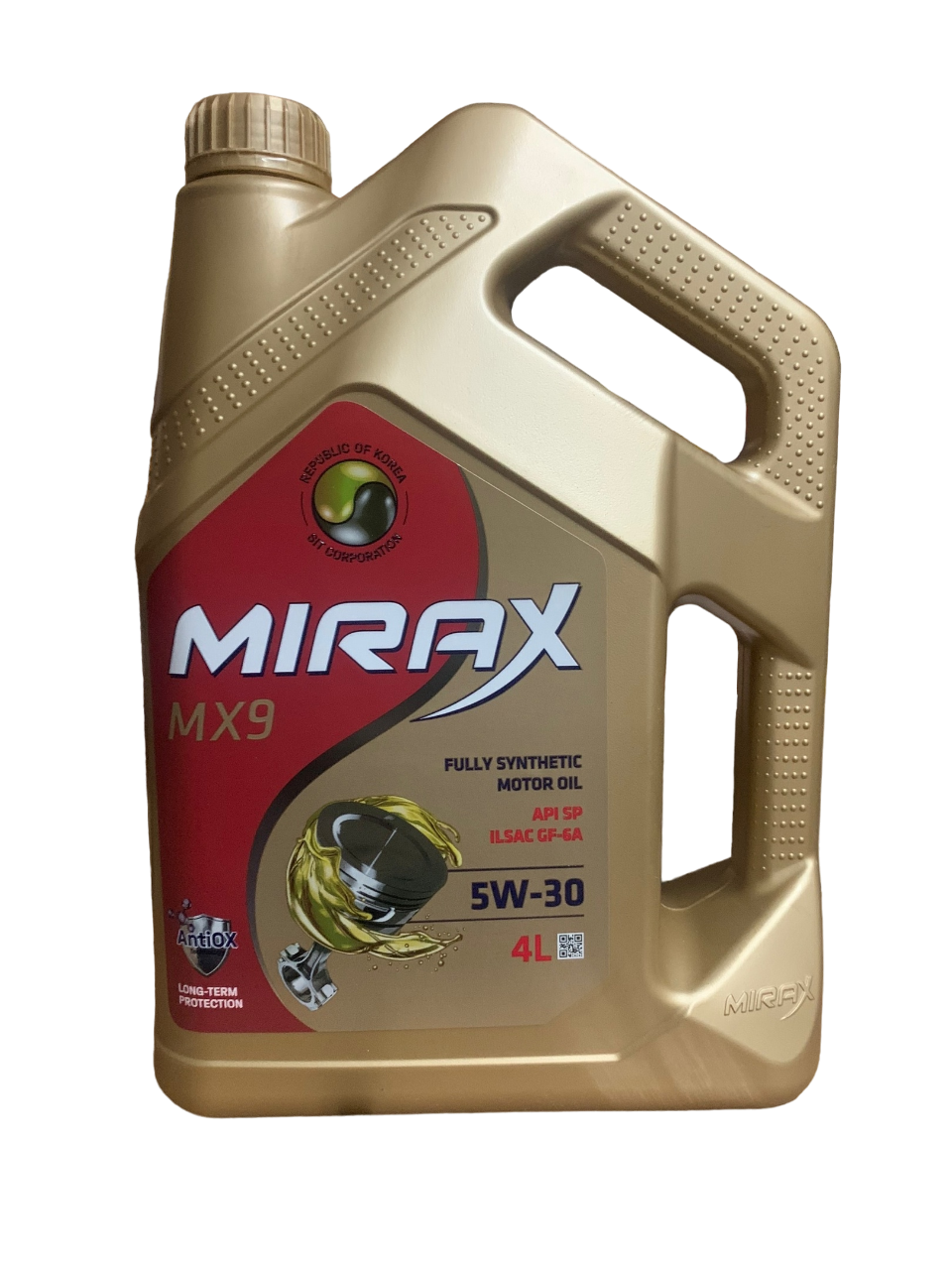 Моторное масло MIRAX MX9 SAE 5W-30, API SP, ILSAC GF-6A Синтетическое 4 л