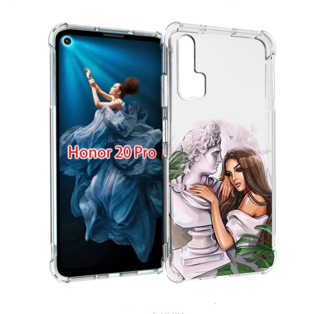 

Чехол бампер MyPads девушка-модель-со-статуей женский для Honor, Прозрачный, Tocco