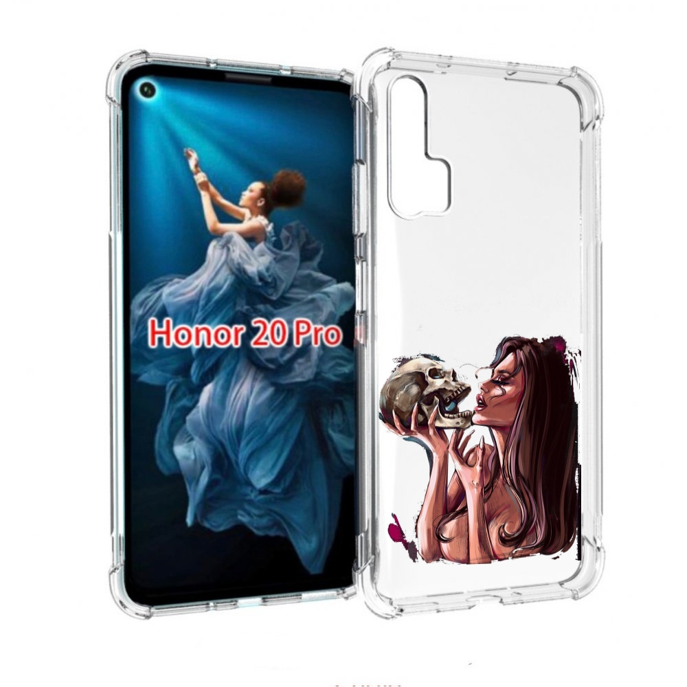 

Чехол бампер MyPads девушка-модель-с-черепом для Honor 20 Pro пр, Прозрачный, Tocco