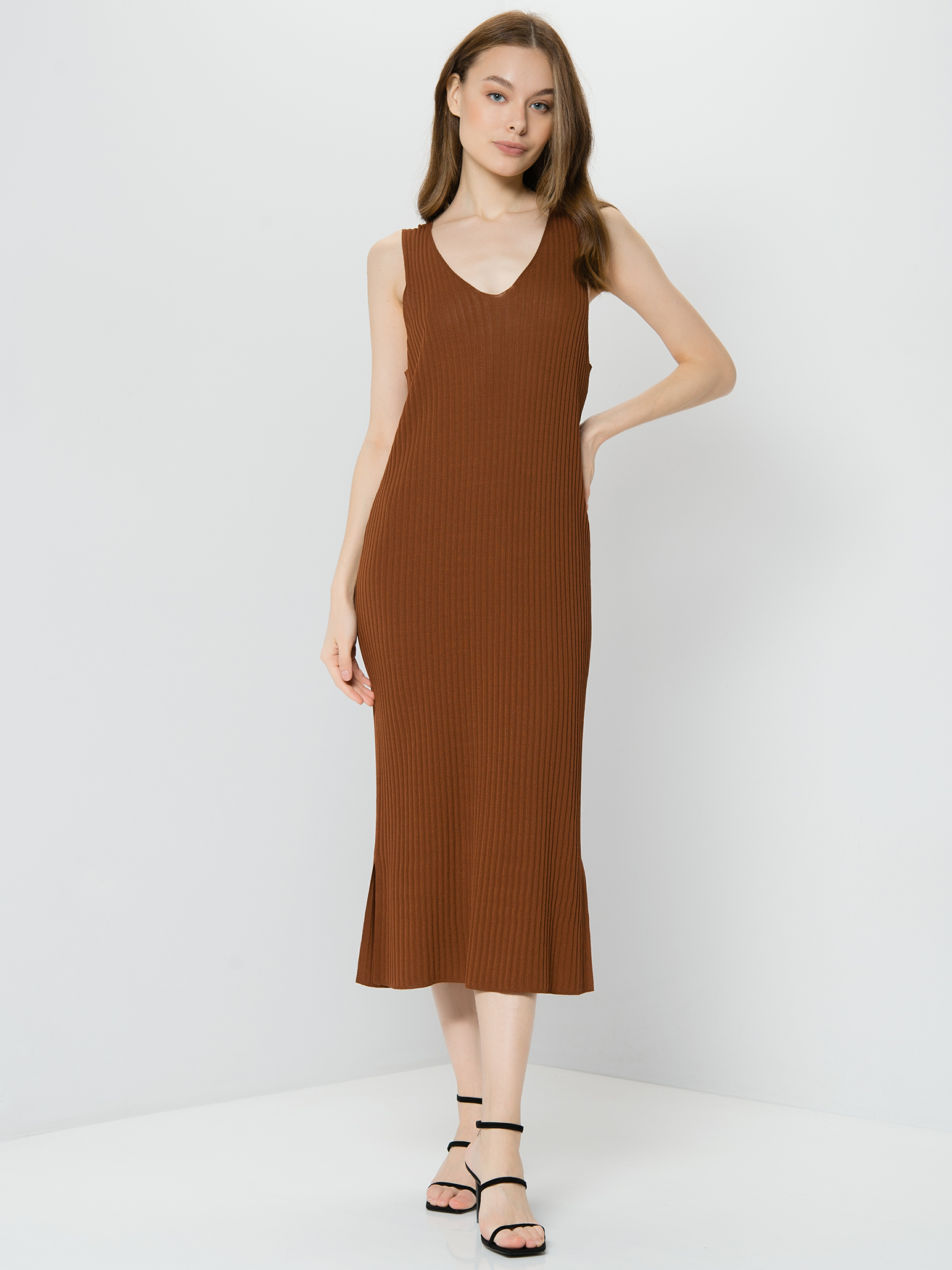 

Платье женское TAIFUN by GERRY WEBER 182002-15025-7290 коричневое 46, 182002-15025-7290
