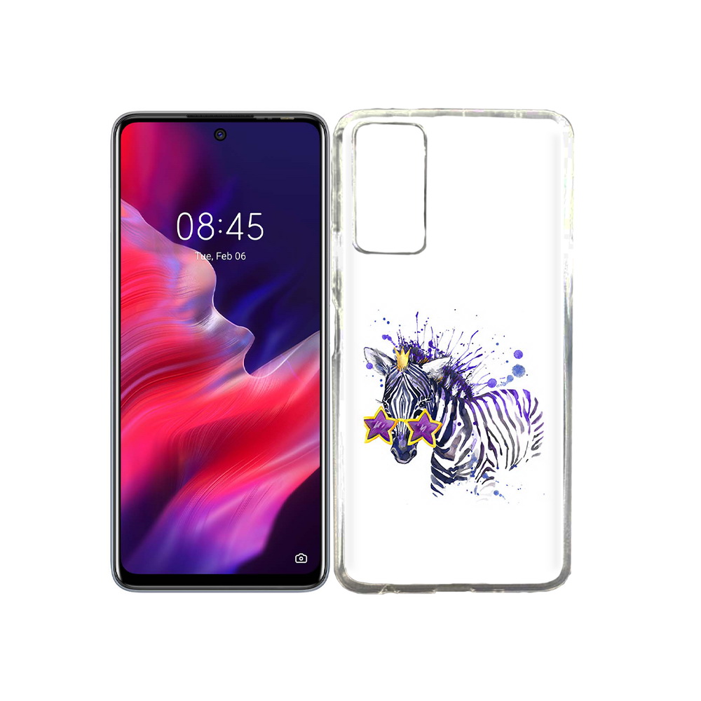 

Чехол MyPads Tocco для Tecno Pova 2 акварельная зебра, Прозрачный, Tocco