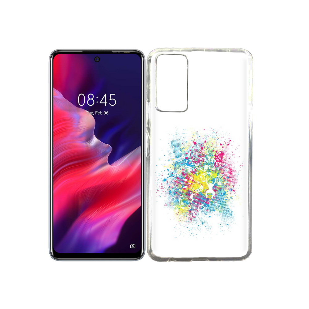 

Чехол MyPads Tocco для Tecno Pova 2 акварель абстракция, Прозрачный, Tocco