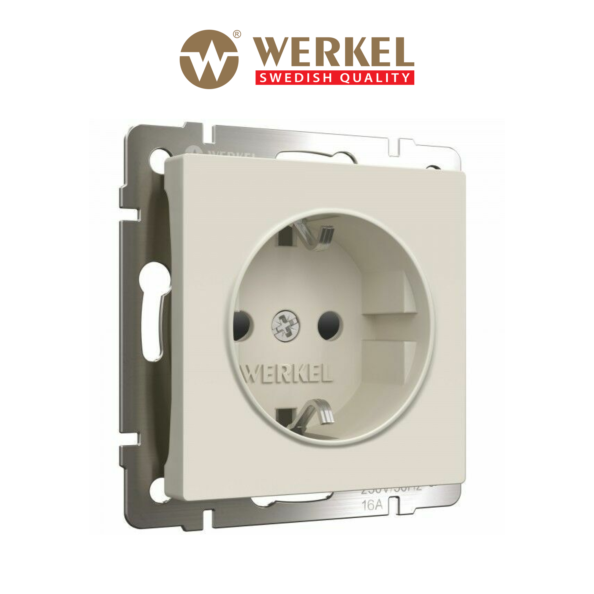 

Встраиваемая розетка Werkel W1171162 айвори матовый с заземлением и шторками IP31, Бежевый, Розетка с заземлением и шторками