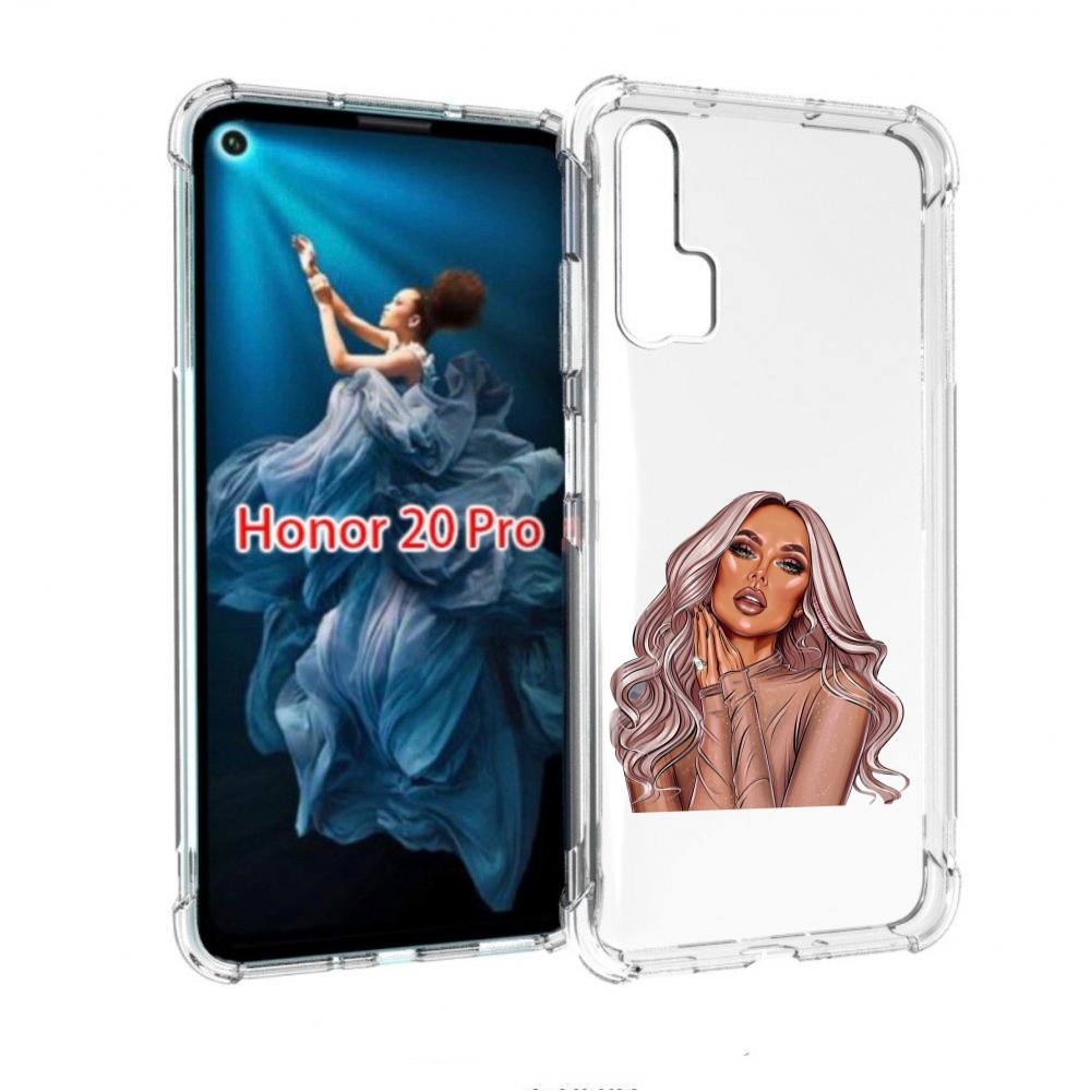 

Чехол бампер MyPads девушка-в-коричневых-оттенках для Honor 20 P, Прозрачный, Tocco