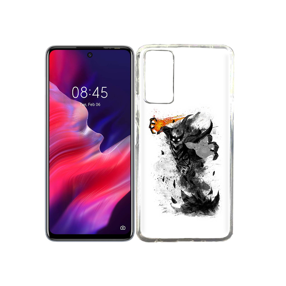 

Чехол MyPads Tocco для Tecno Pova 2 nevermore черно белый, Прозрачный, Tocco