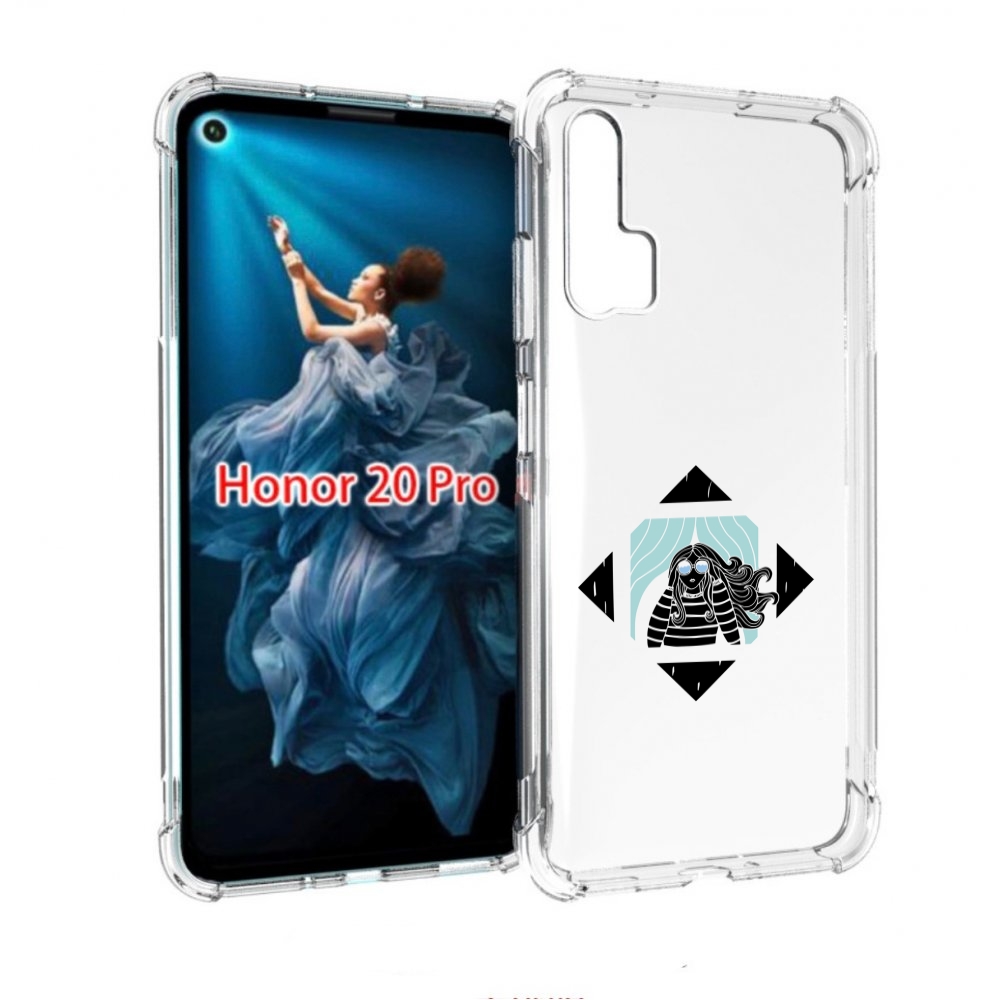 

Чехол бампер MyPads девушка-в-квадратике для Honor 20 Pro против, Прозрачный, Tocco
