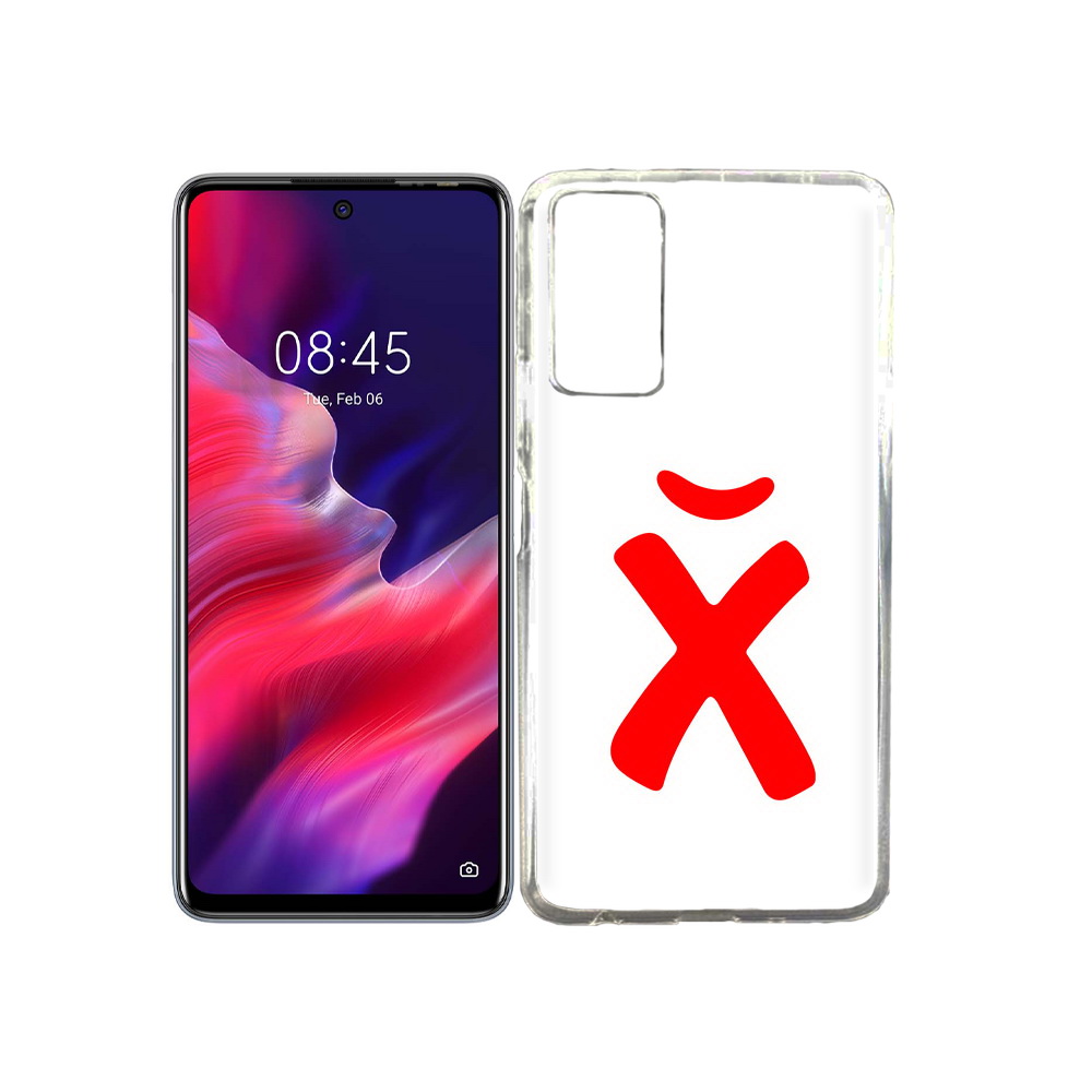 

Чехол MyPads Tocco для Tecno Pova 2 абстракция буква х, Прозрачный, Tocco