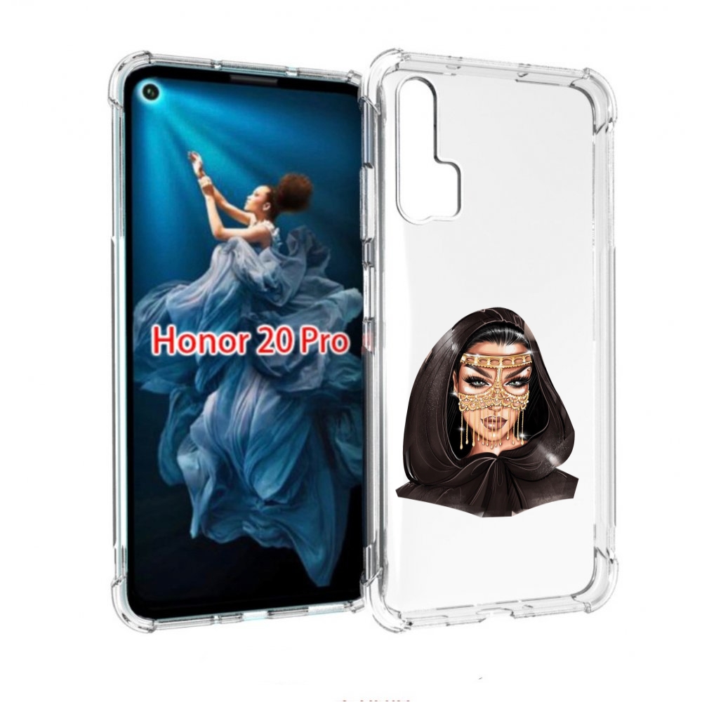 

Чехол бампер MyPads девушка-в-золотой-маске для Honor 20 Pro про, Прозрачный, Tocco