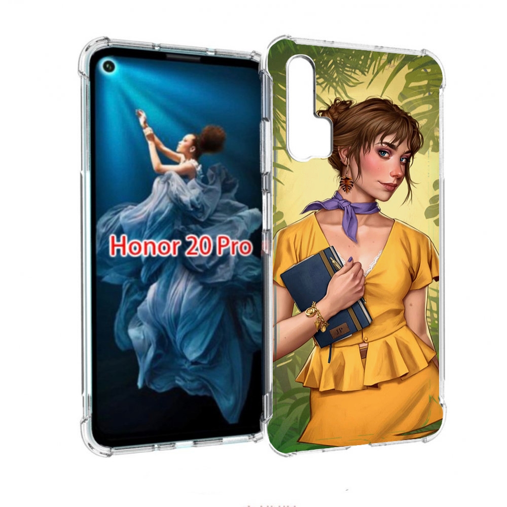 

Чехол бампер MyPads девушка-в-зелени женский для Honor 20 Pro пр, Прозрачный, Tocco