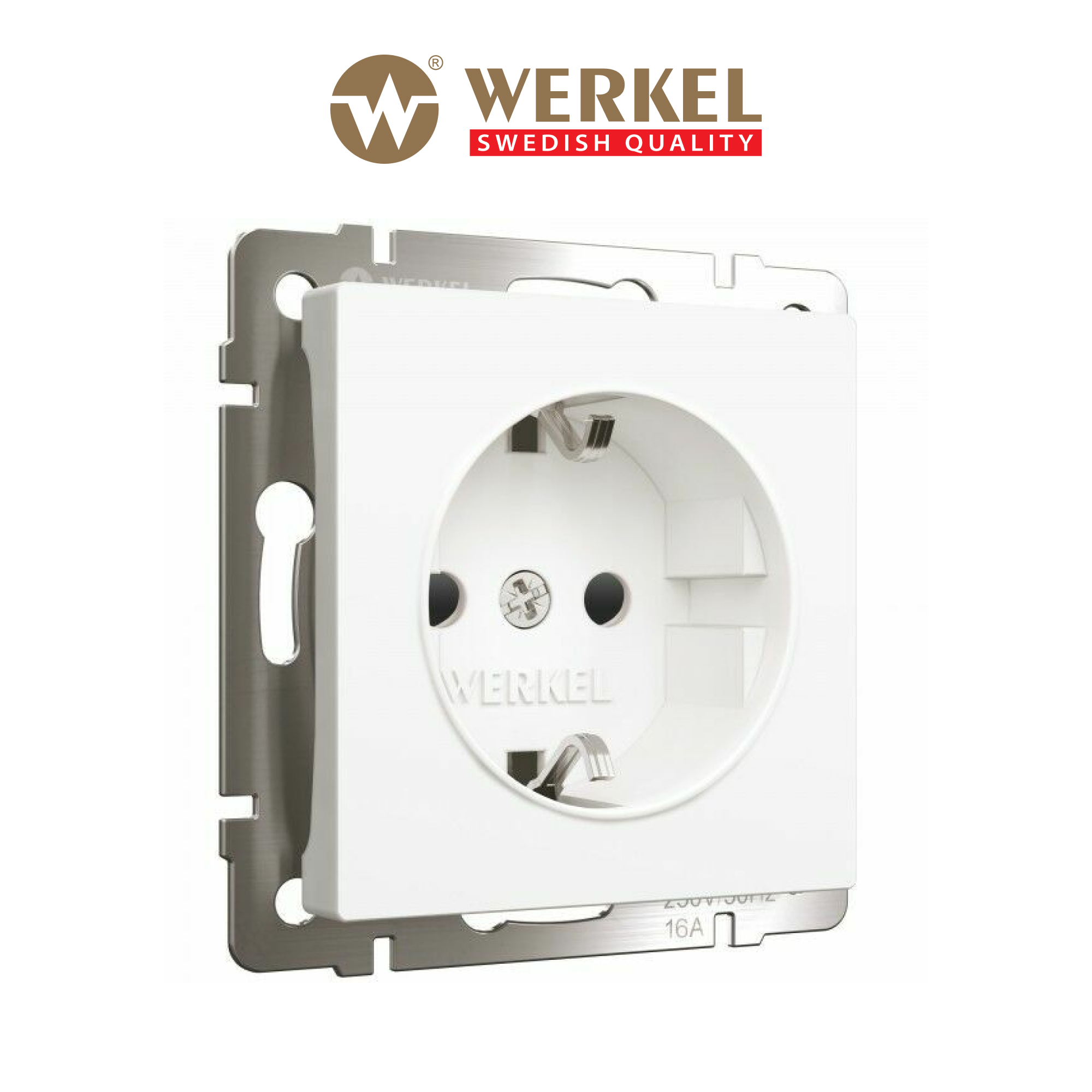 

Встраиваемая розетка Werkel W1171161 белый матовый с заземлением и шторками IP31, Розетка с заземлением и шторками