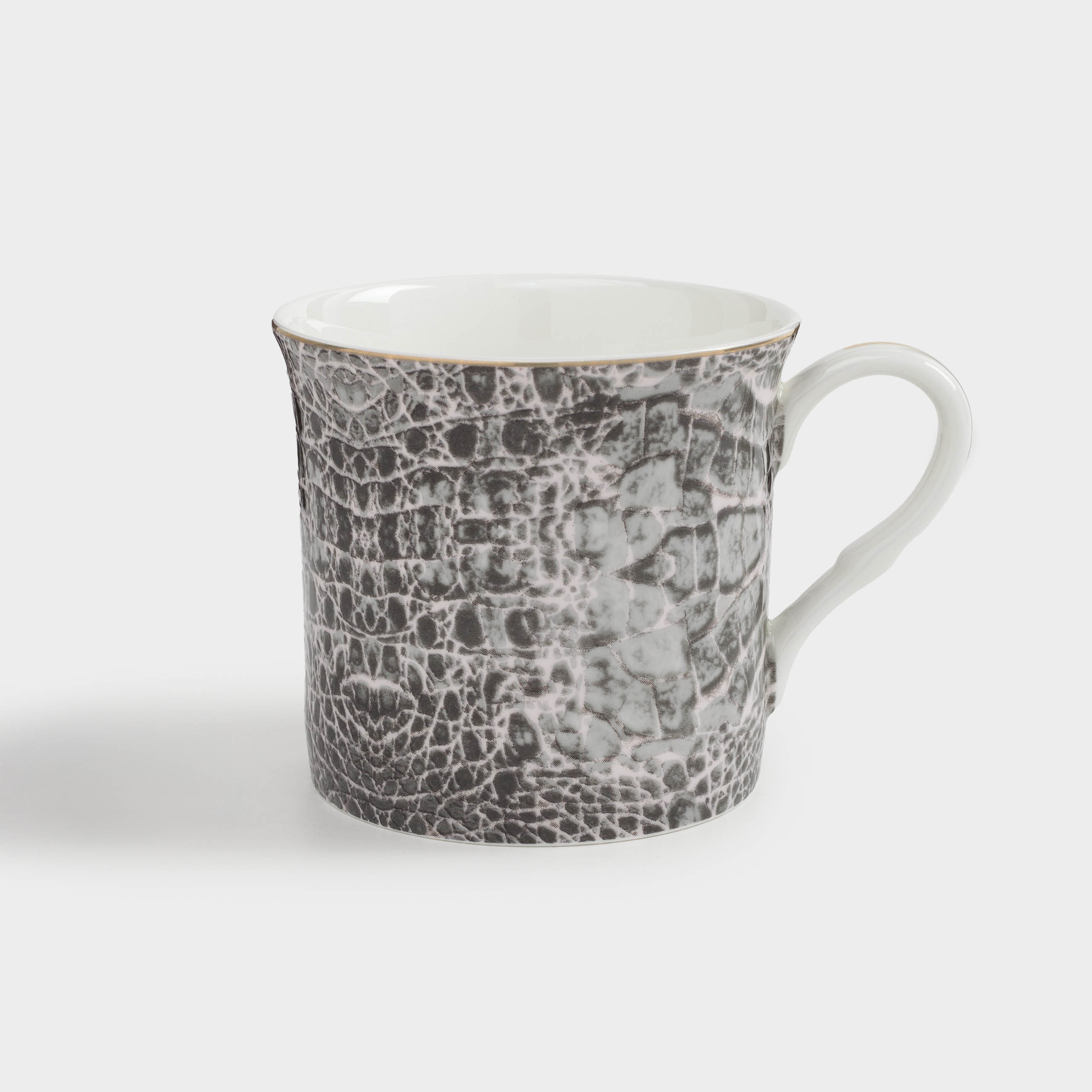 

Кружка, 300 мл, фарфор F, с золотистым кантом, Змеиный принт, Snake print