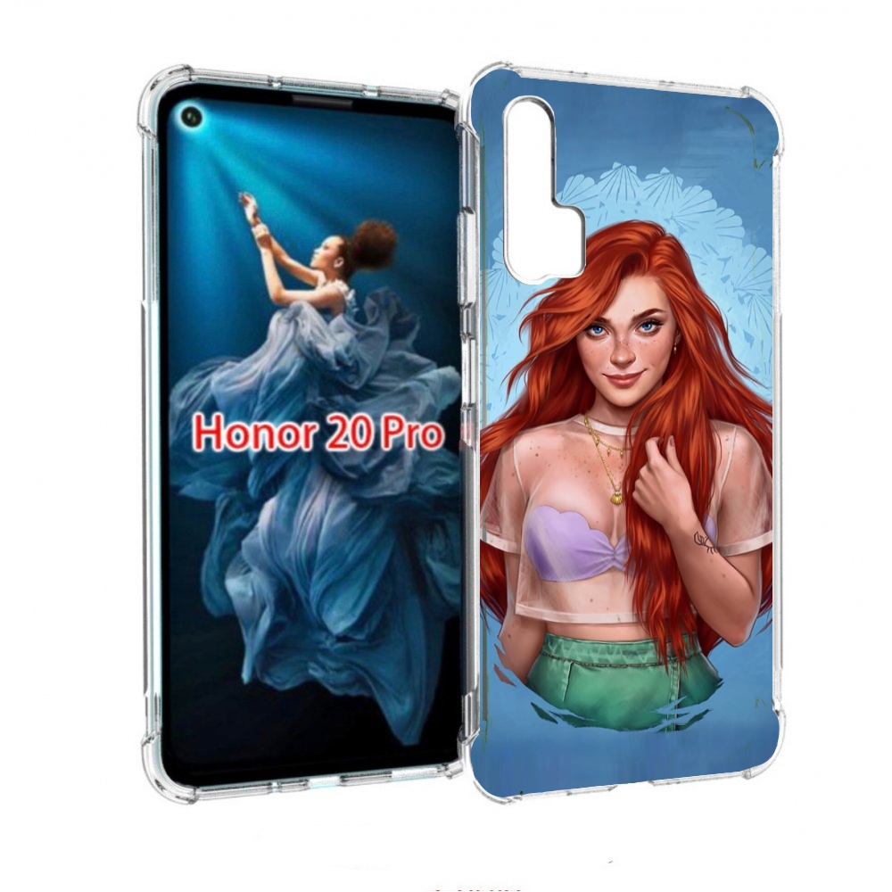 

Чехол бампер MyPads девушка-в-голубом-фоне женский для Honor 20, Прозрачный, Tocco