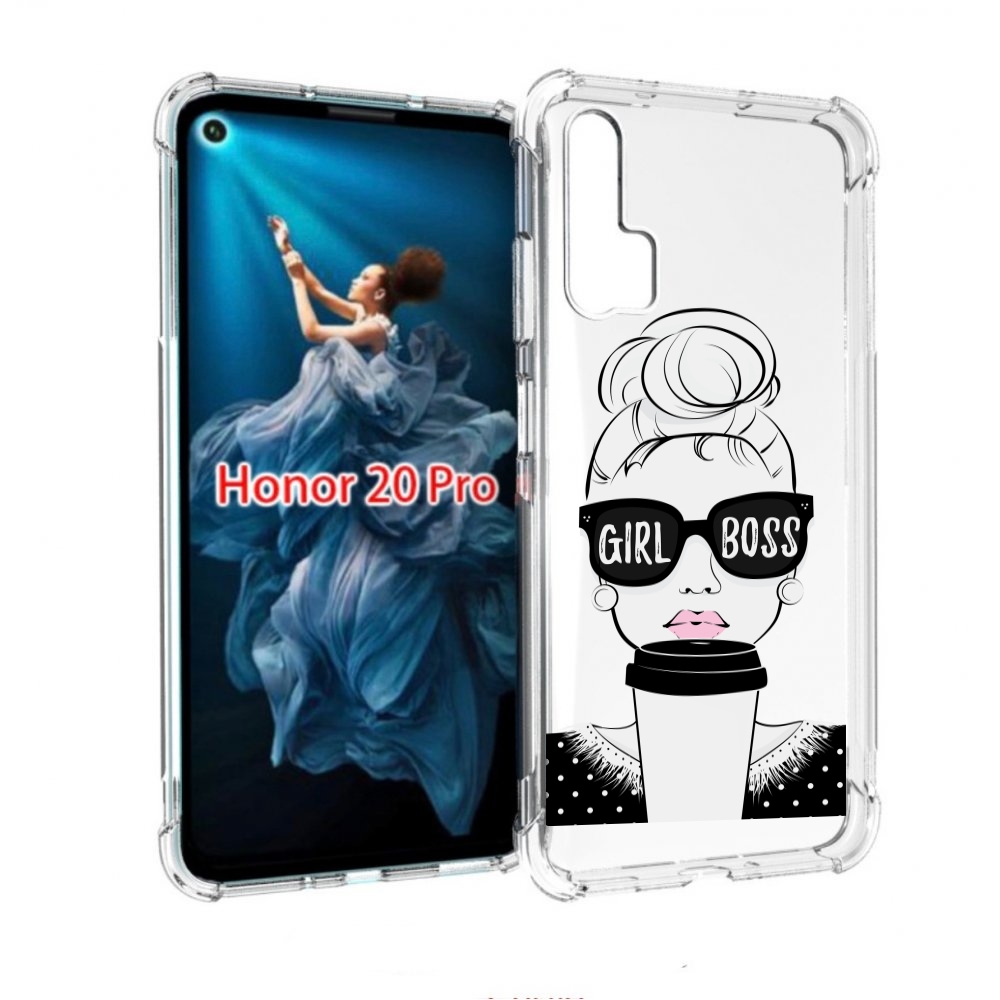 

Чехол бампер MyPads девушка-босс женский для Honor 20 Pro против, Прозрачный, Tocco