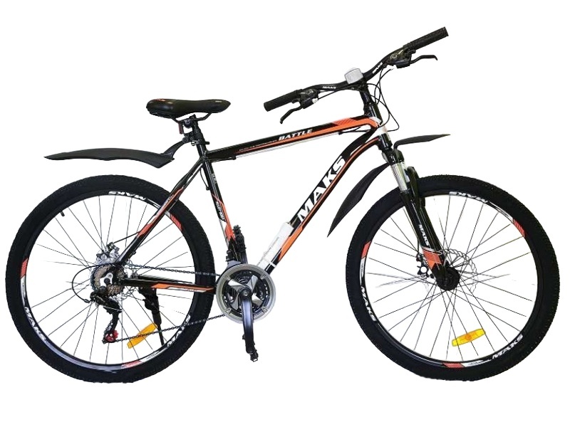 

Велосипед 26" MAKS BATTLE MD (ALU рама) (21-ск.) (рама 18) оранжевый, Battle MD