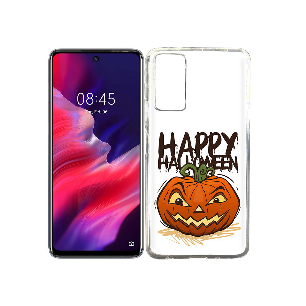 

Чехол MyPads Tocco для Tecno Pova 2 Хэллоуин счастливый, Прозрачный, Tocco
