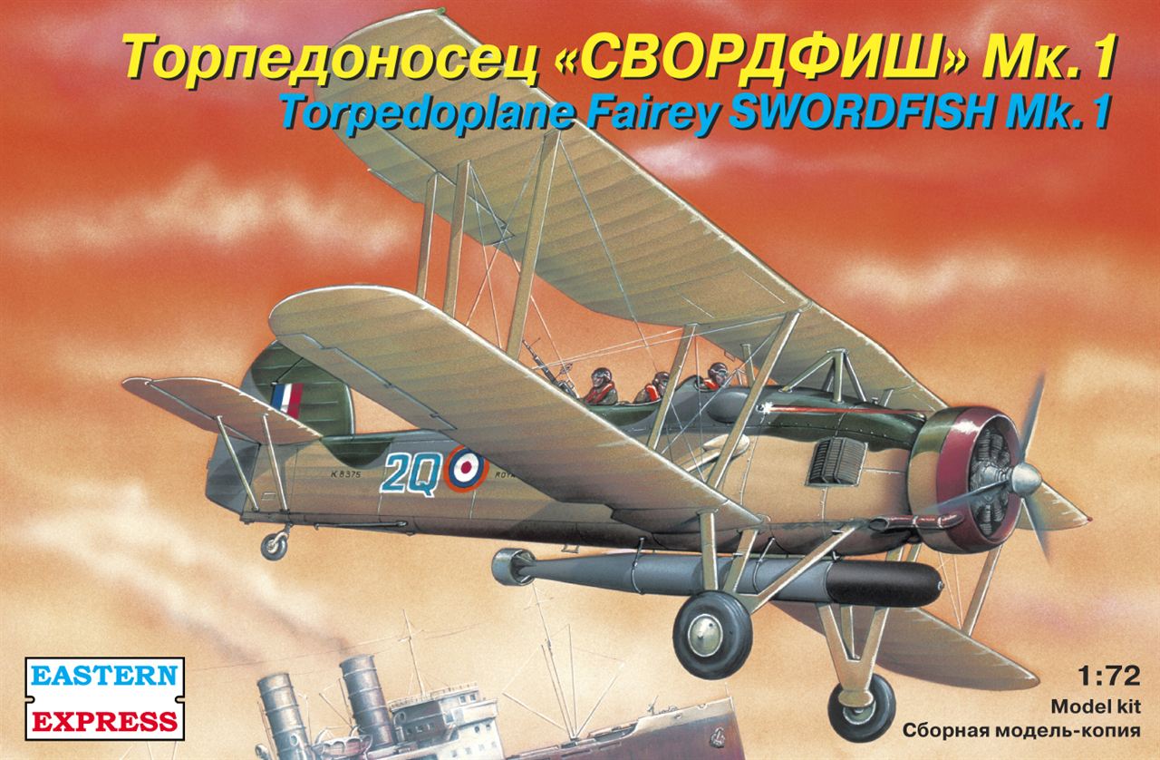 Сборная модель Восточный экспресс 1/72 Торпедоносец Fairey Swordfish Mk I 72270 Fairey Swordfish Mk.I