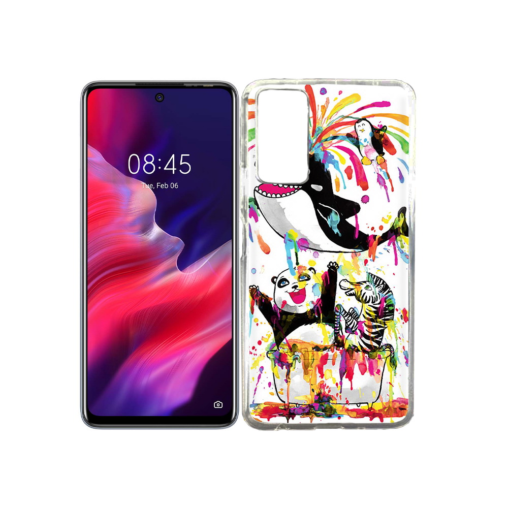 

Чехол MyPads Tocco для Tecno Pova 2 Хиппи кит, Прозрачный, Tocco