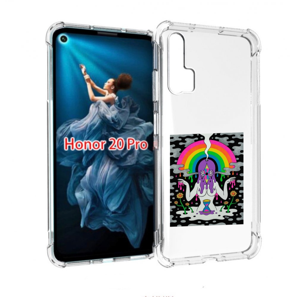 

Чехол бампер MyPads девушка с радугой абстракция женский для Hon, Прозрачный, Tocco