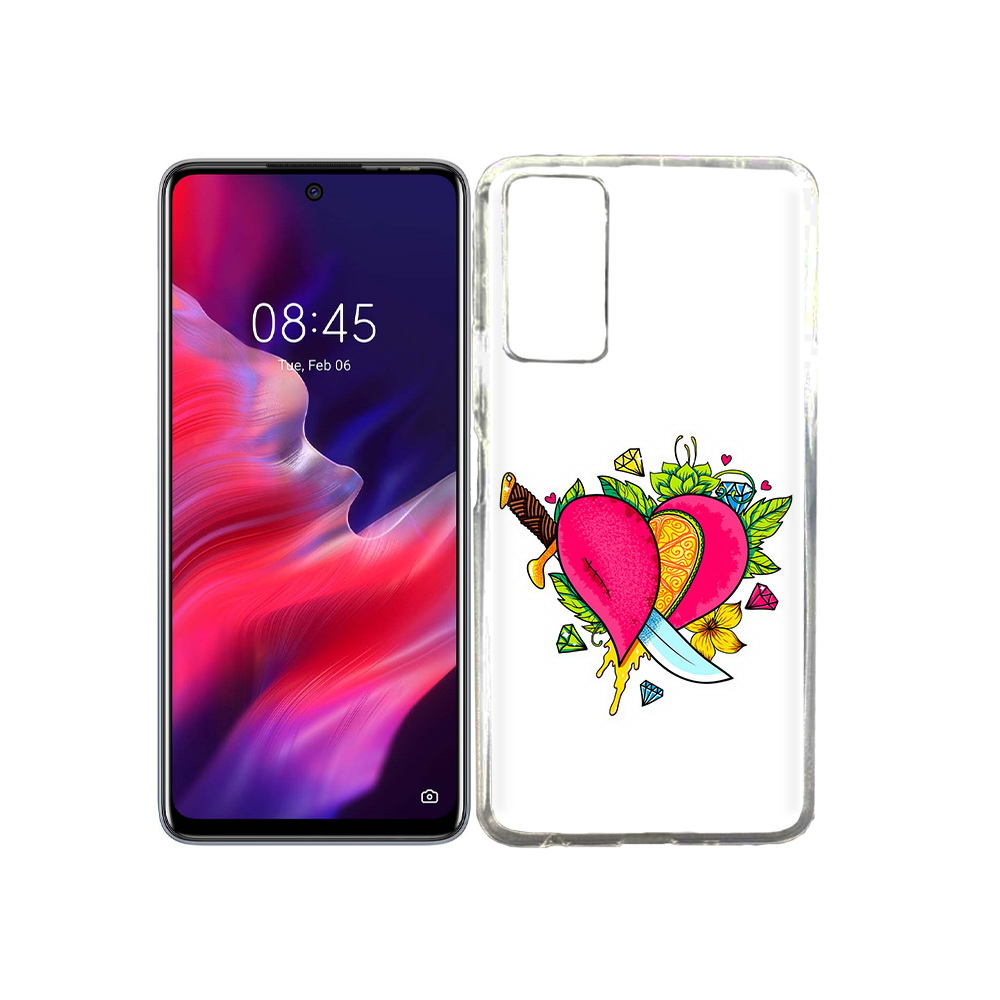 

Чехол MyPads Tocco для Tecno Pova 2 Фруктовое сердце, Прозрачный, Tocco