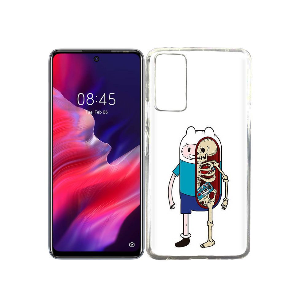 

Чехол MyPads Tocco для Tecno Pova 2 Финн скелет, Прозрачный, Tocco