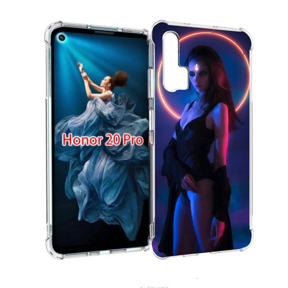 

Чехол бампер MyPads девушка с неоновым кругом женский для Honor, Прозрачный, Tocco