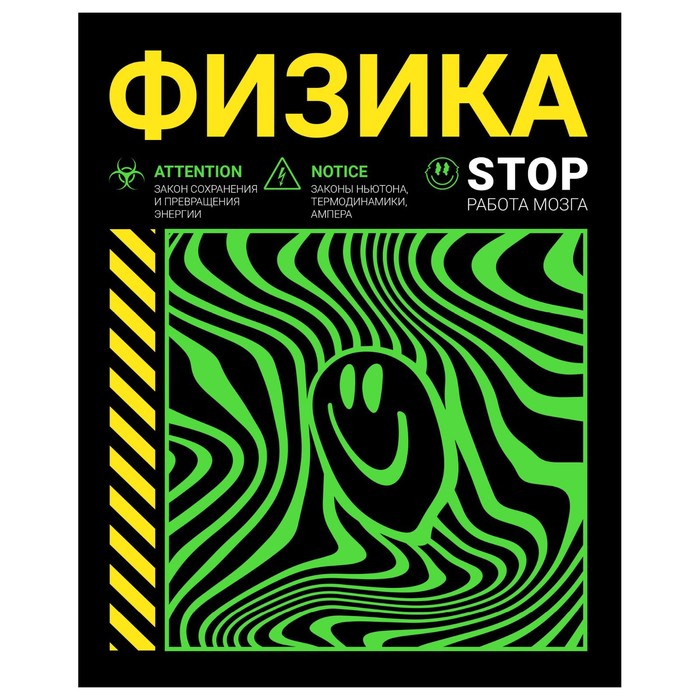 

Тетрадь предметная "Неоновый смайл", 48 листов в клетку "Физика"