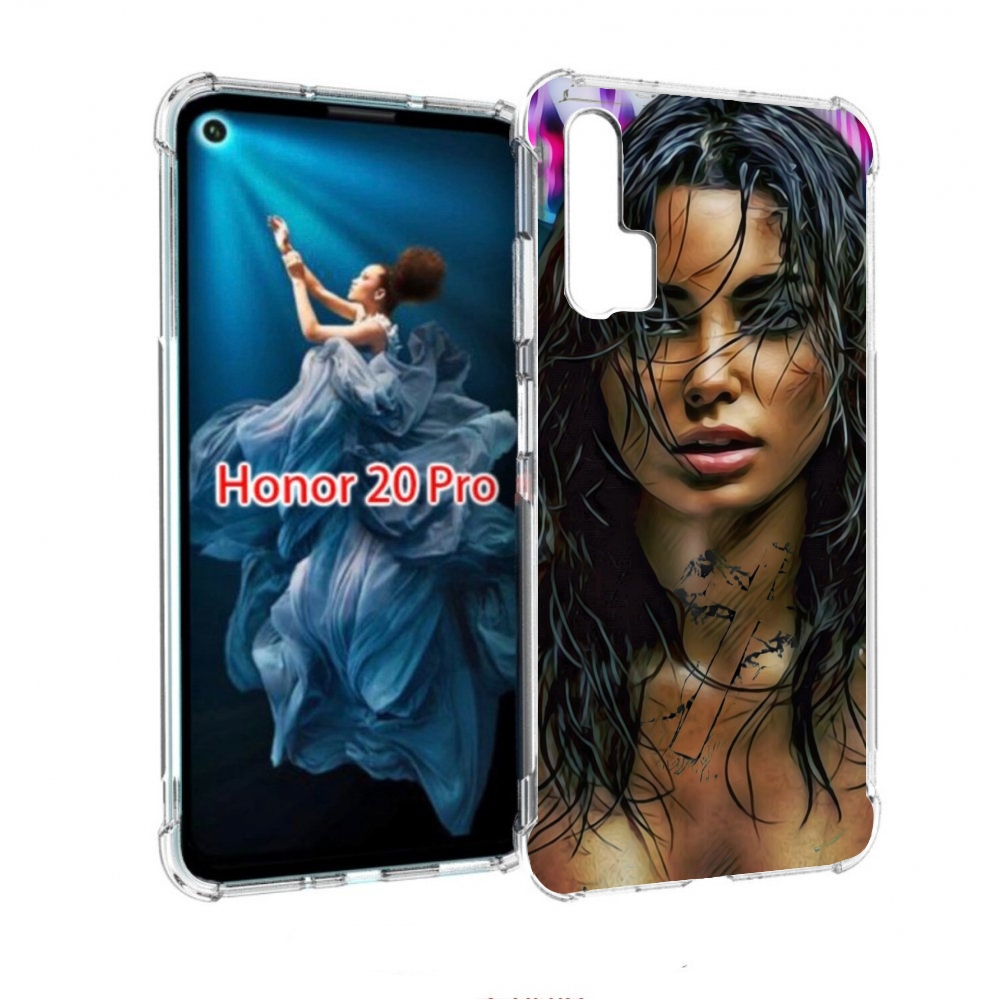 

Чехол бампер MyPads девушка с мокрыми волосами женский для Honor, Прозрачный, Tocco