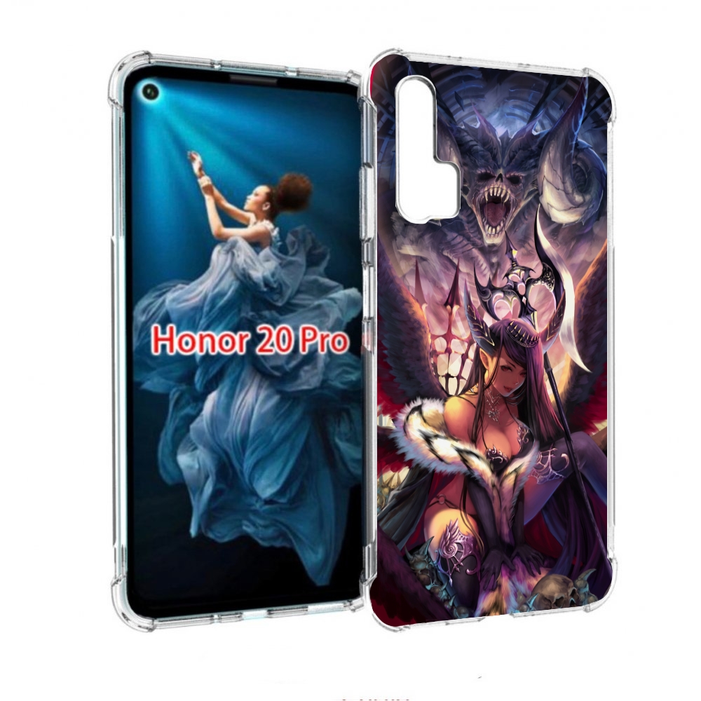 

Чехол бампер MyPads девушка с демоном на фоне женский для Honor, Прозрачный, Tocco