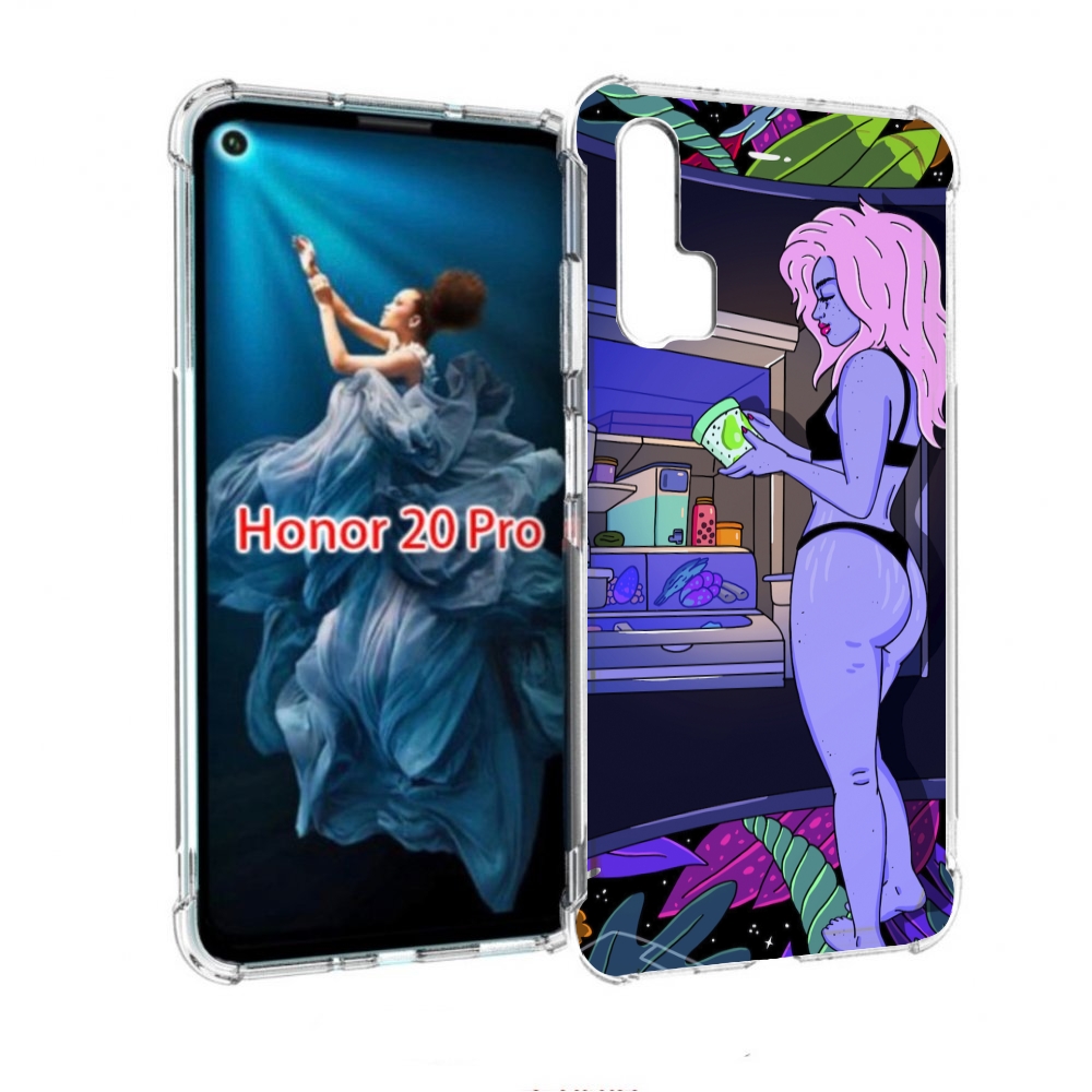 

Чехол бампер MyPads девушка любит покушать женский для Honor 20, Прозрачный, Tocco