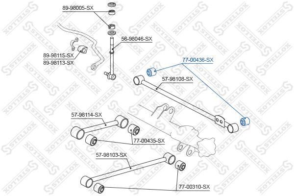 

Рычаг независимой подвески колеса STELLOX 77-00436-SX