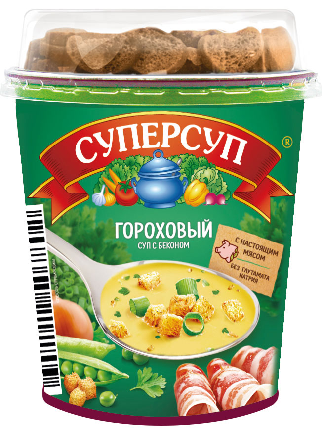 фото Суперсуп "гороховый с беконом+гренки" 45г