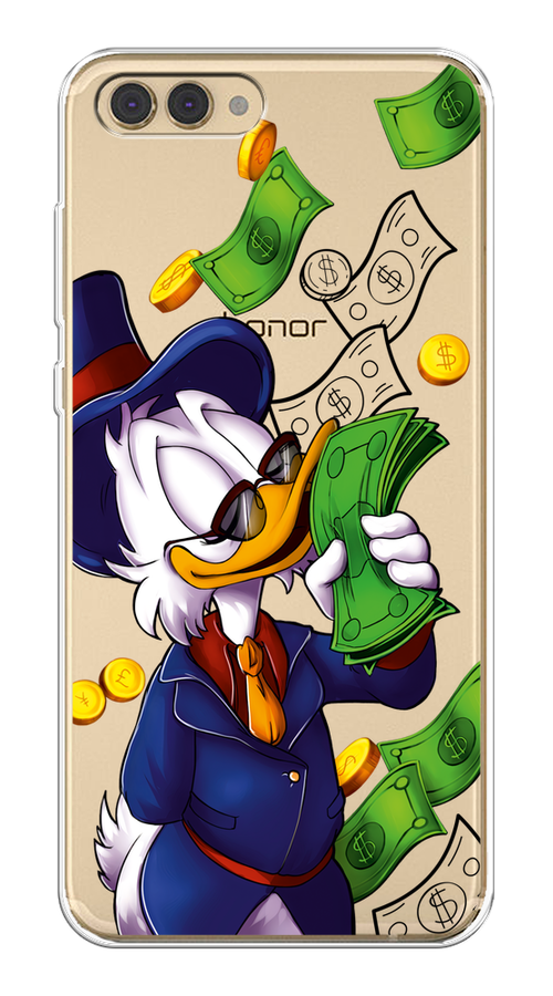 

Чехол на Honor V10 (View 10) "Scrooge McDuck with Money", Синий;зеленый;белый, 65150-6