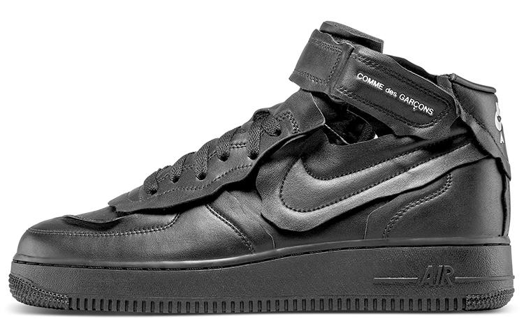 

Кеды унисекс Nike CDG x Nike Air Force 1 Air Force 1 Mid черные 38.5 EU, Черный, CDG x Nike Air Force 1 Air Force 1 Mid