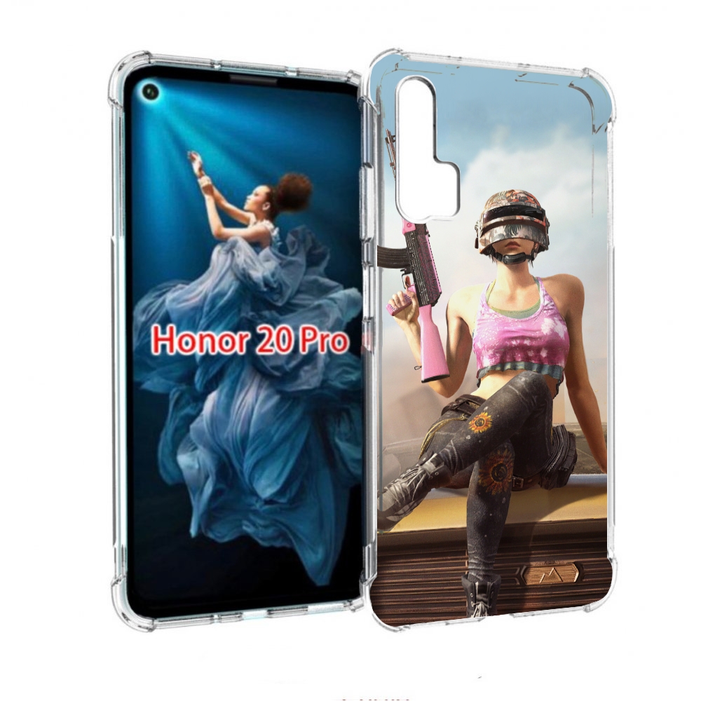 

Чехол бампер MyPads девушка из PUBG для Honor 20 Pro противоударный, Прозрачный, Tocco