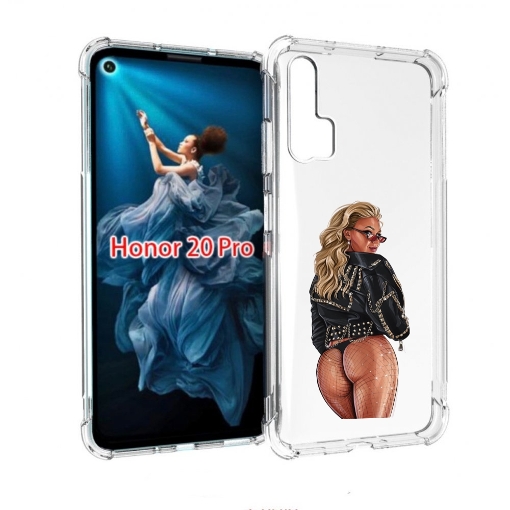 

Чехол бампер MyPads девушка в чулках полуголая женский для Honor, Прозрачный, Tocco