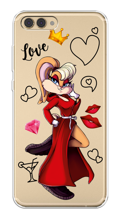 

Чехол на Honor V10 (View 10) "Rich Lola Bunny", Красный;бежевый;оранжевый, 65150-6