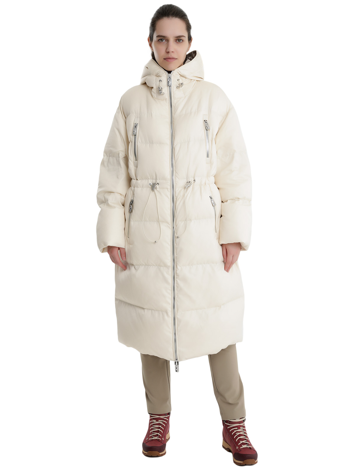 

Пуховик женский JOG DOG 112105_Mbg бежевый S, 112105_Mbg