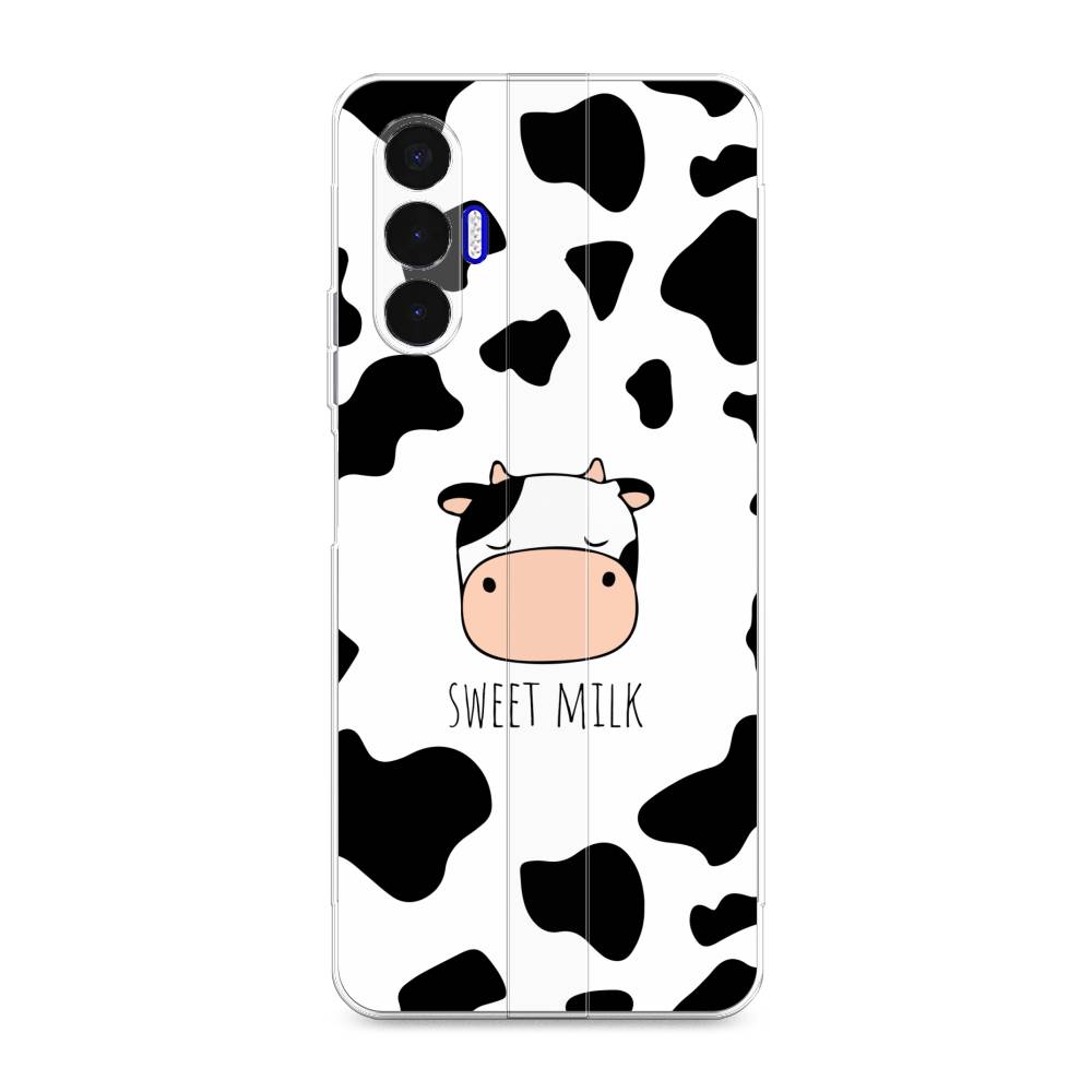 

Чехол для Tecno Pova 3 "Sweet milk", Розовый;белый;черный, 301550-1