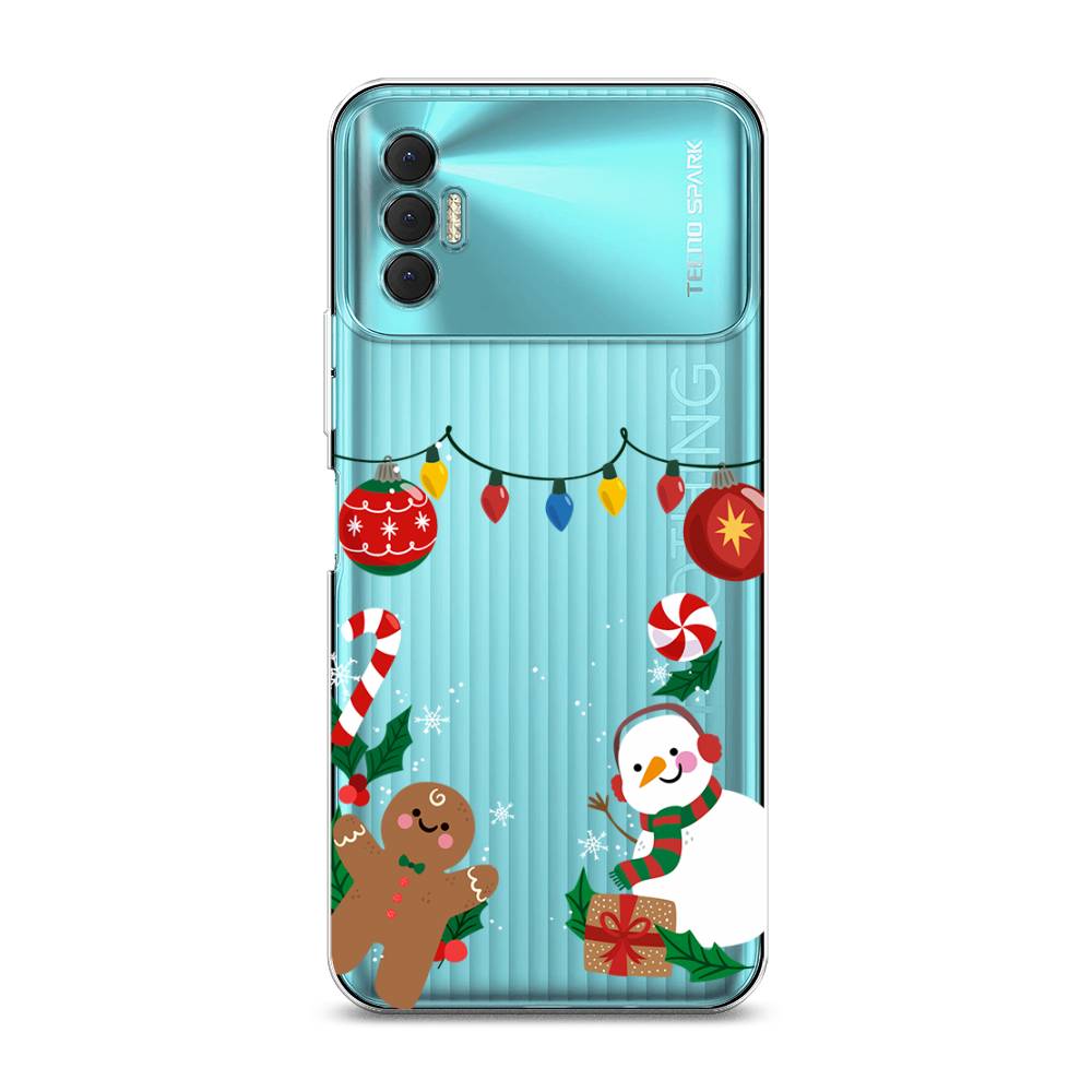 

Чехол для Tecno Spark 8P "Новогоднее настроение", Коричневый;красный;зеленый, 301450-5
