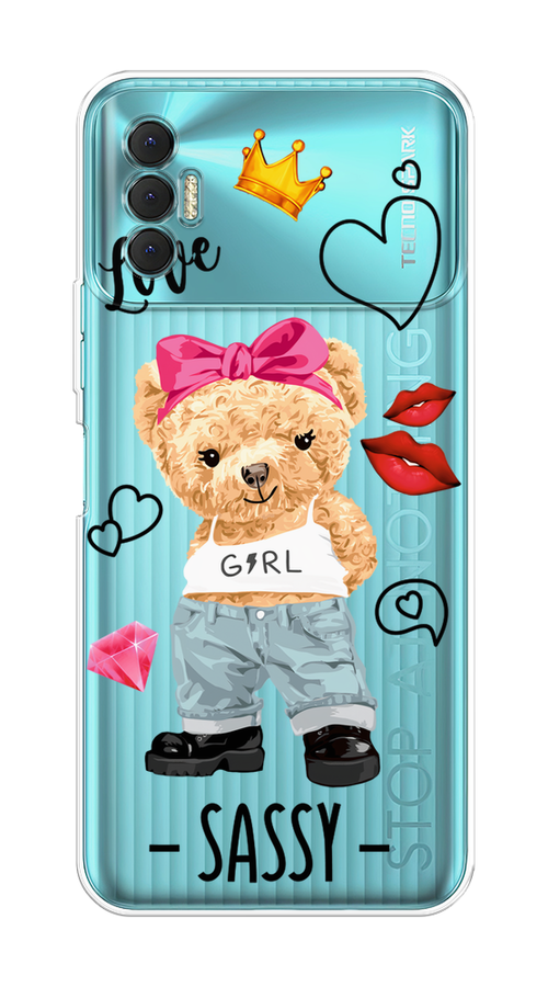 

Чехол на Tecno Spark 8P "Sugar Mommy", Голубой;белый;розовый, 301450-6