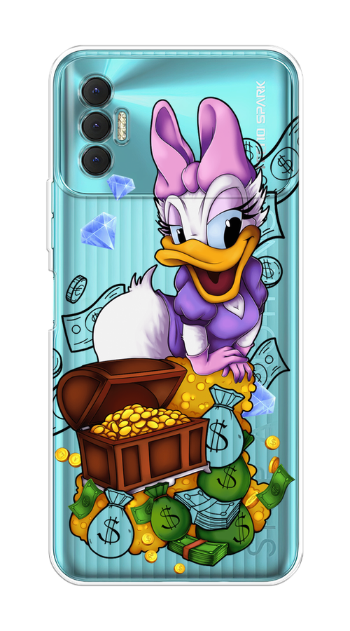 

Чехол на Tecno Spark 8P "Rich Daisy Duck", Коричневый;белый;фиолетовый, 301450-6