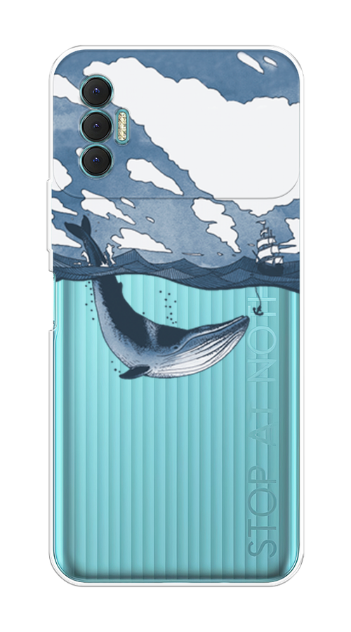 

Чехол на Tecno Spark 8P "Большой кит", Синий, 301450-1