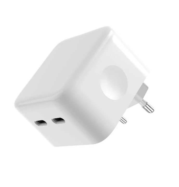 

Сетевое зарядное устройство KS-IS type-c 2xUSB Type-C 3А белый