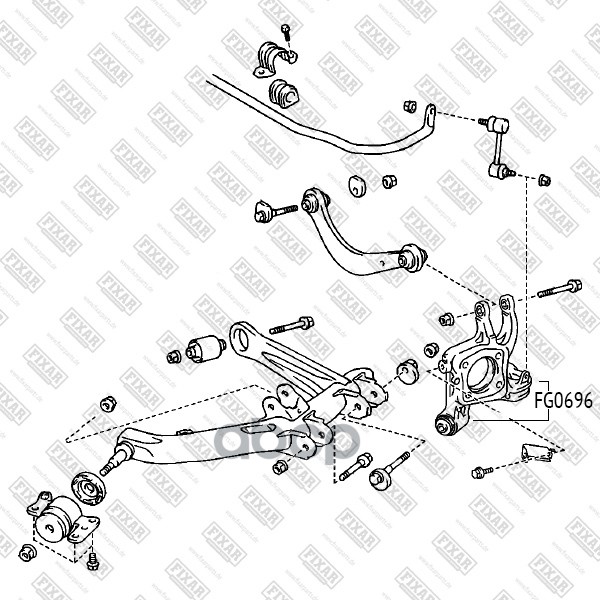 

Сайлентблок Заднего Рычага FIXAR арт. FG0696