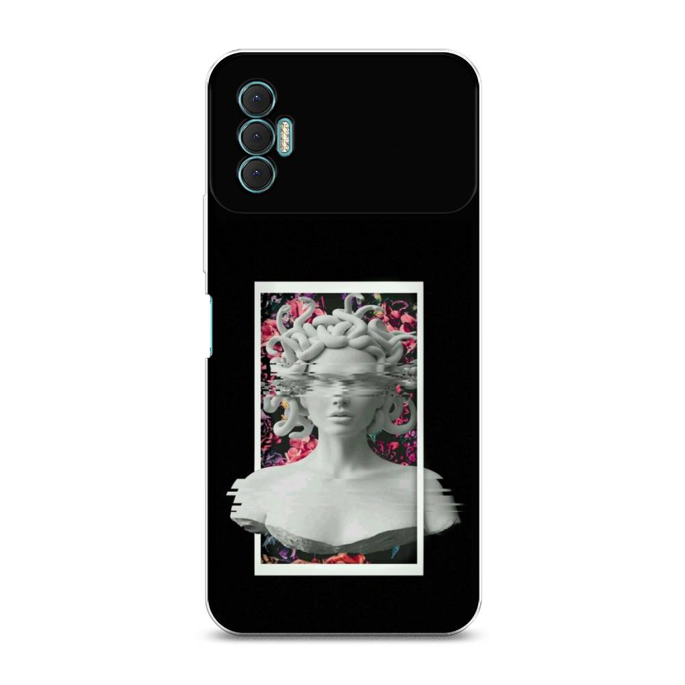 

Чехол для Tecno Spark 8P "Web Punk Медуза Горгона", Черный;серый, 301450-6