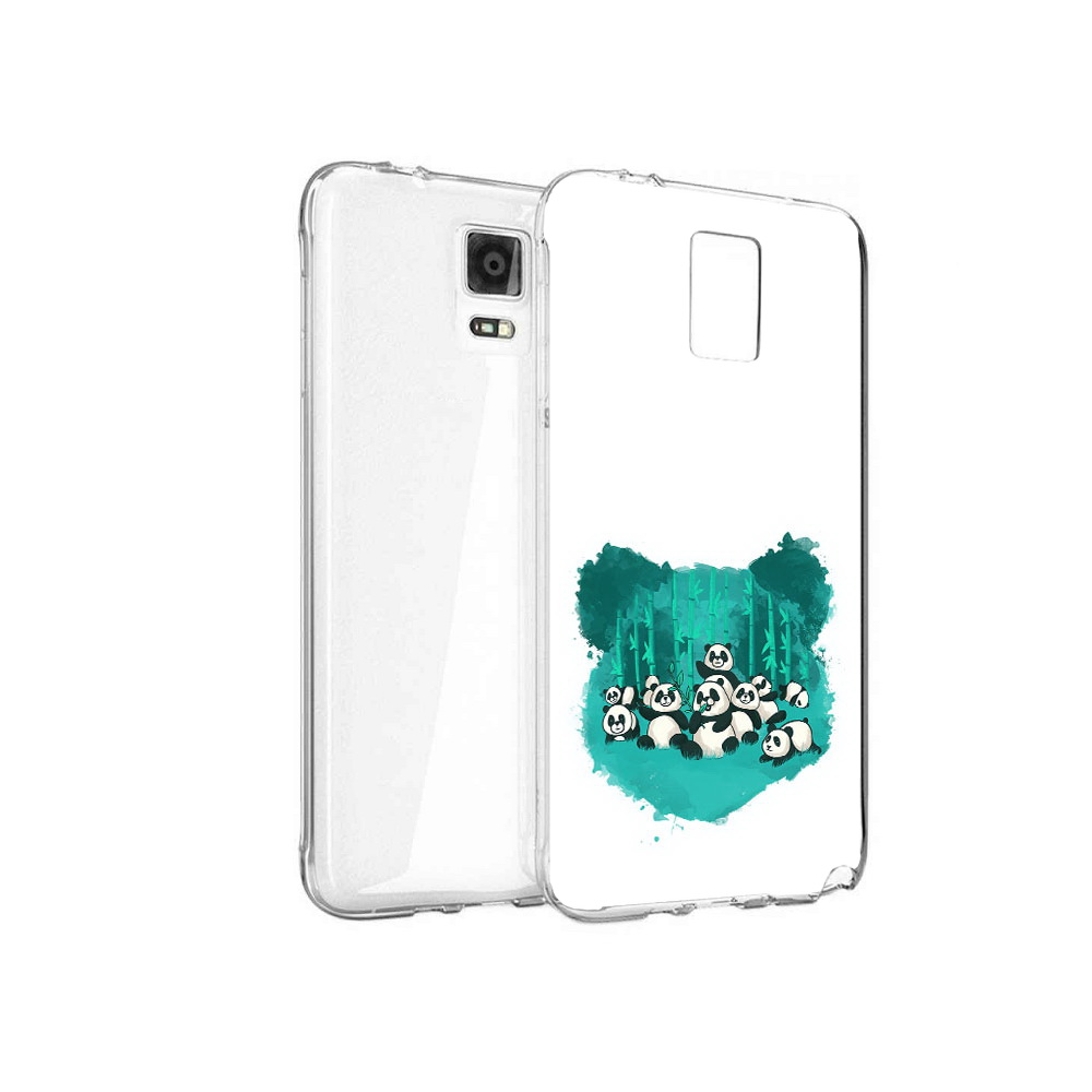 

Чехол MyPads Tocco для Samsung Galaxy Note 4 нарисованные панды, Прозрачный, Tocco