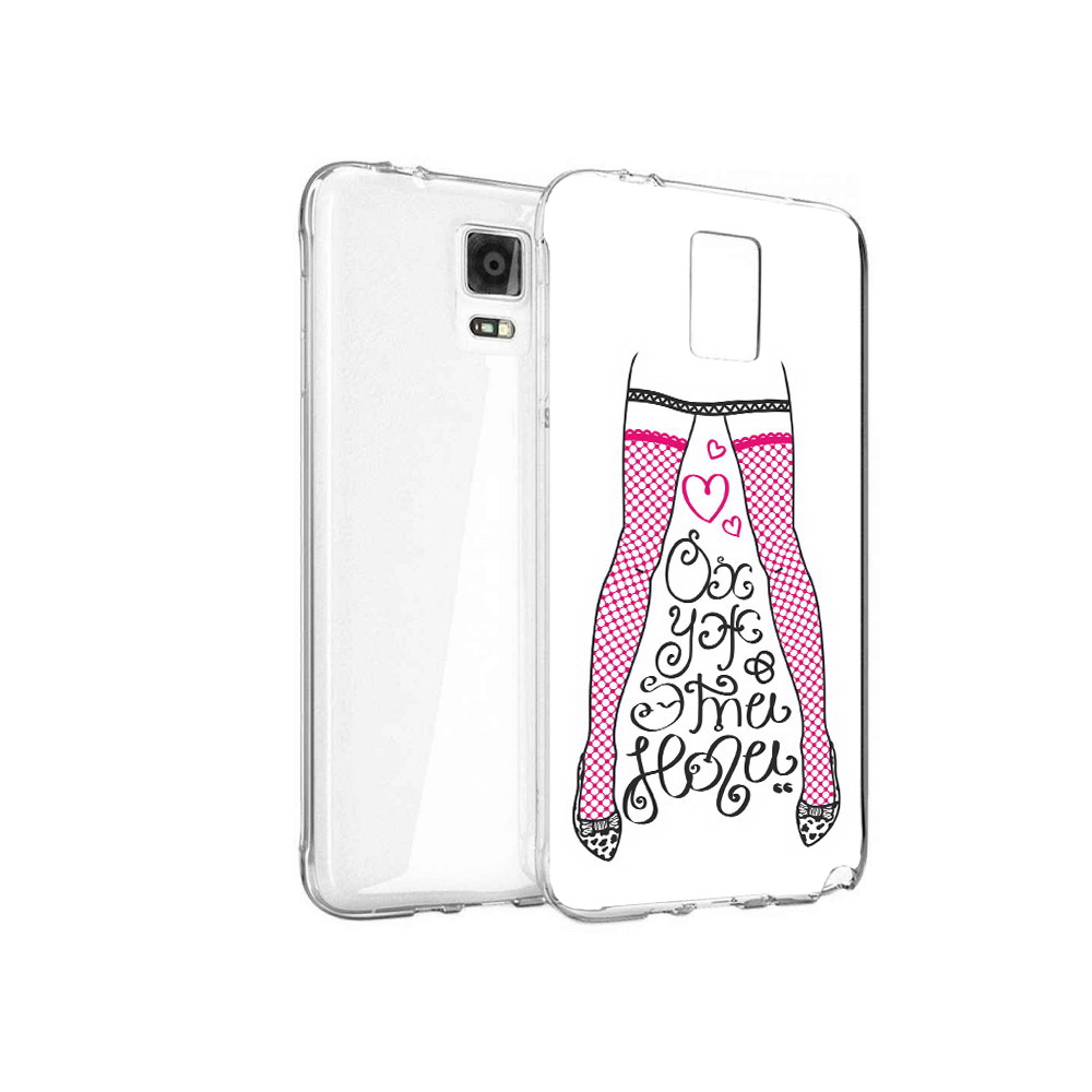 Чехол MyPads Tocco для Samsung Galaxy Note 4 нарисованные ноги в чулках